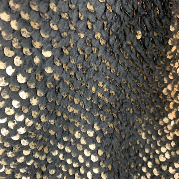 Express Gold Sequin Sweater Coat - Picture 3 of 5